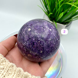 Lepidolite Spheres w/ Mica Inclusions