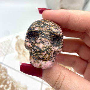 Rhodonite Skull