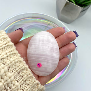 Pink Mangano Calcite Palm Stones