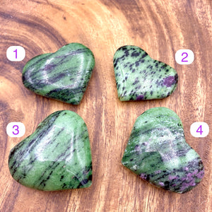 Ruby in Zoisite Hearts