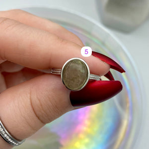 Labradorite Adjustable Rings