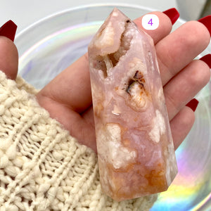 Carnelian x Flower Agate Towers - Rare