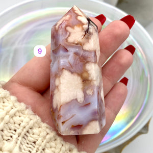 Carnelian x Flower Agate Towers - Rare