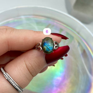 Labradorite Adjustable Rings