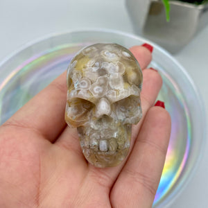 Flower Agate Skull #1