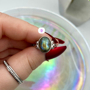 Labradorite Adjustable Rings