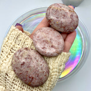 Strawberry Jasper Palm Stones