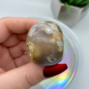 Flower Agate Skull #1