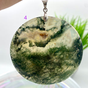 Moss Agate Large Round Necklace