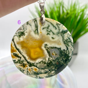 Moss Agate Large Round Necklace