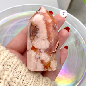 Carnelian x Flower Agate Towers - Rare