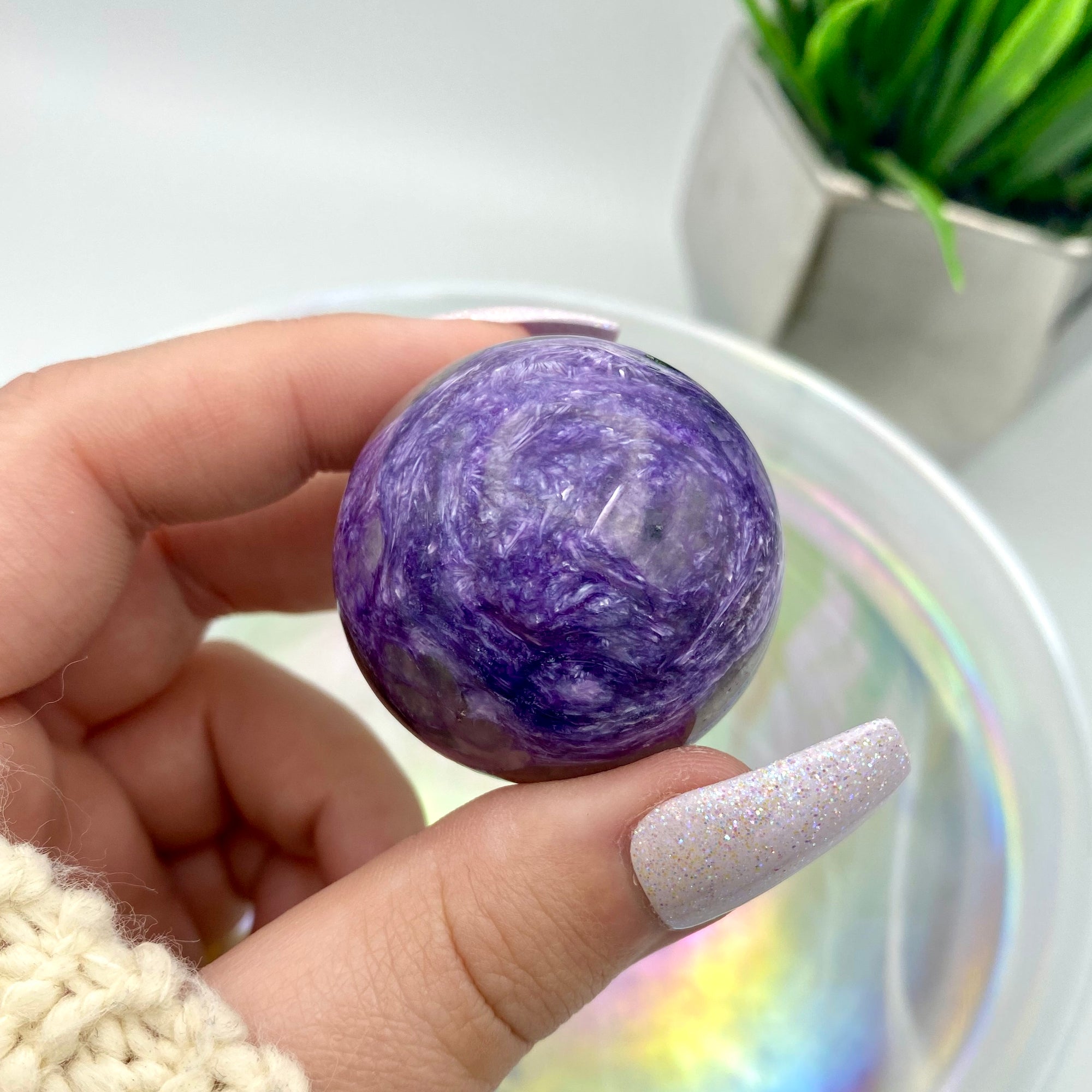 Charoite Sphere