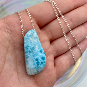 Larimar Necklace - .925 Silver