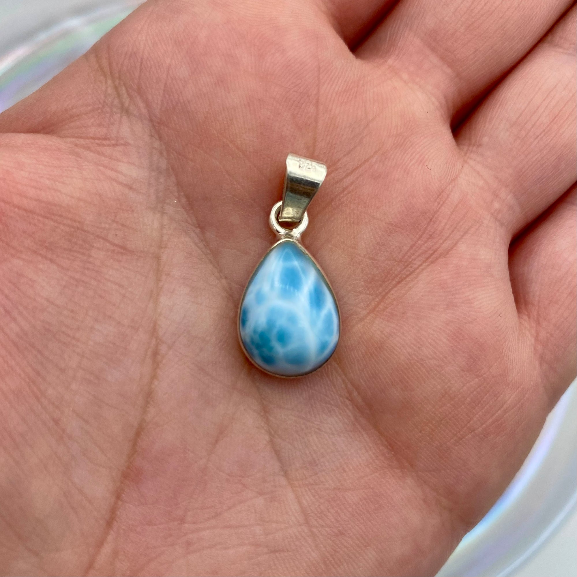 Larimar Necklace - .925 Silver