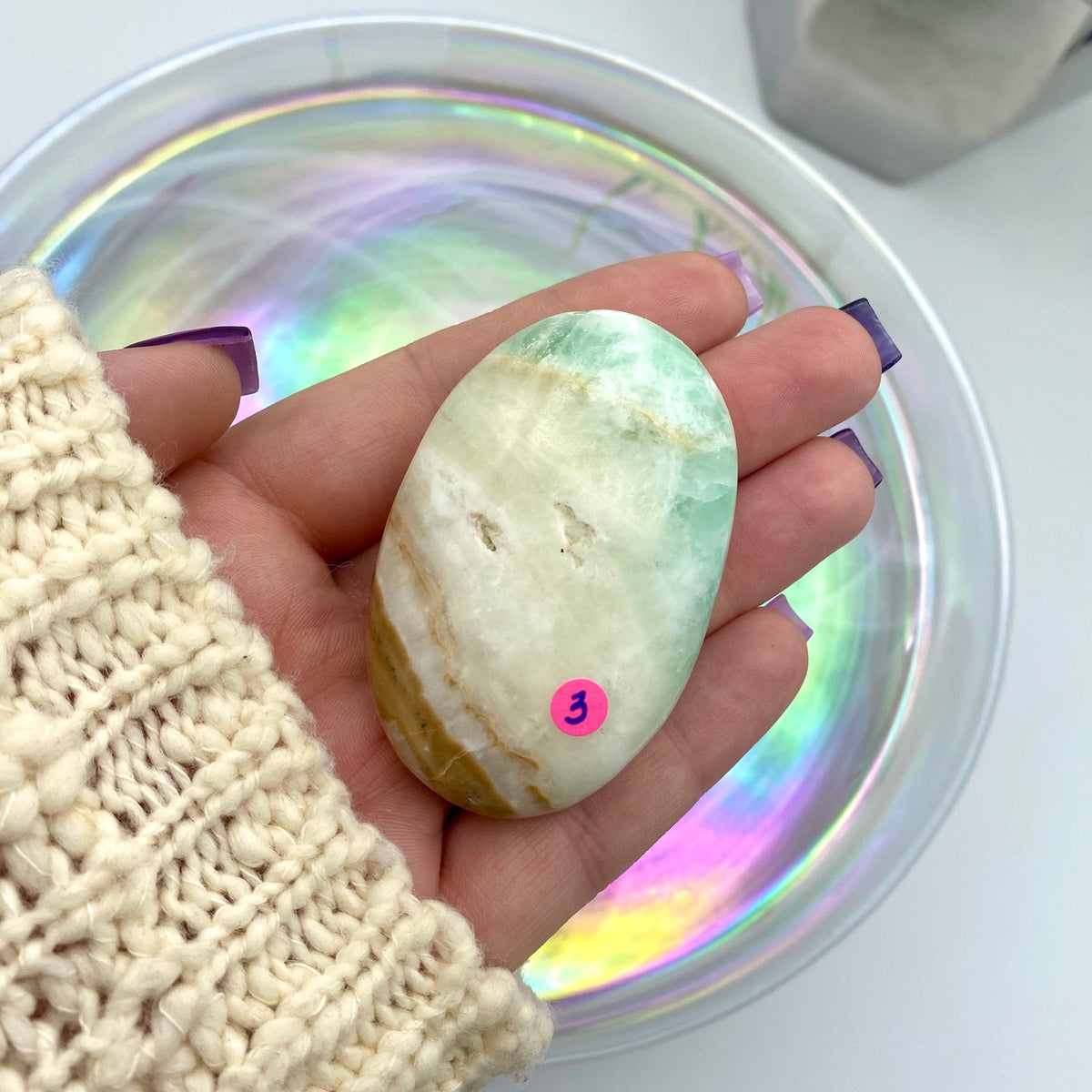 Caribbean Calcite Palm Stones