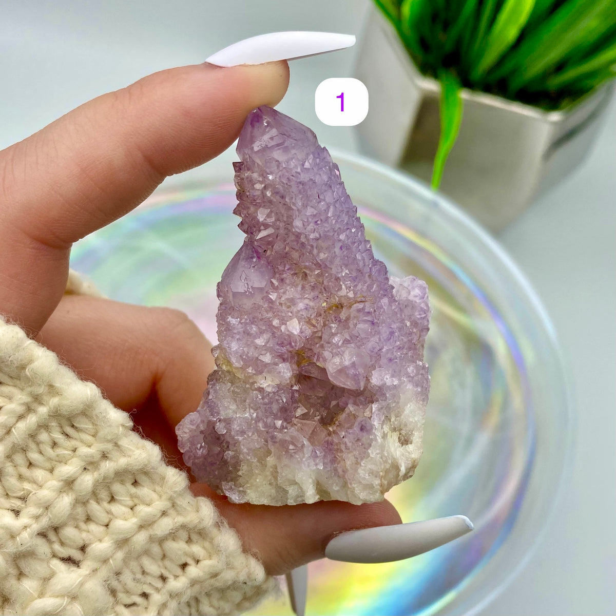 Amethyst Spirit Quartz / Cactus Quartz - Smaller