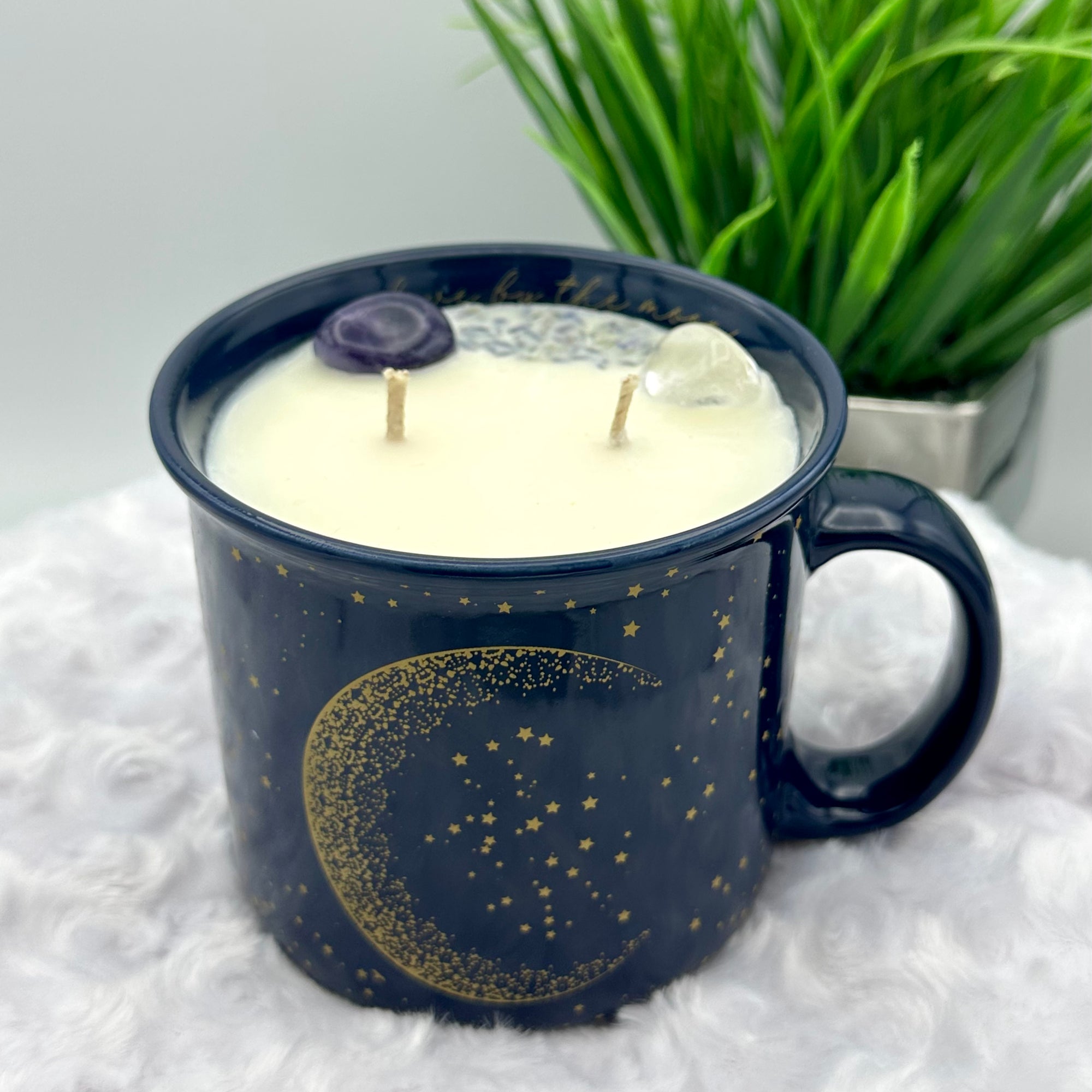 "Love by the Moon" COFFEE MUG Crystal CANDLE