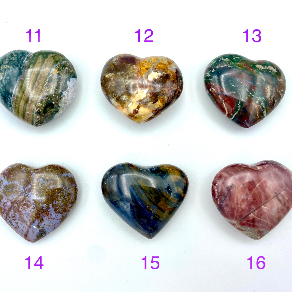 Ocean Jasper Small Hearts