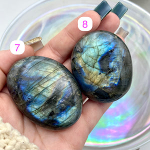 Labradorite Palm Stones - Super Flashy!