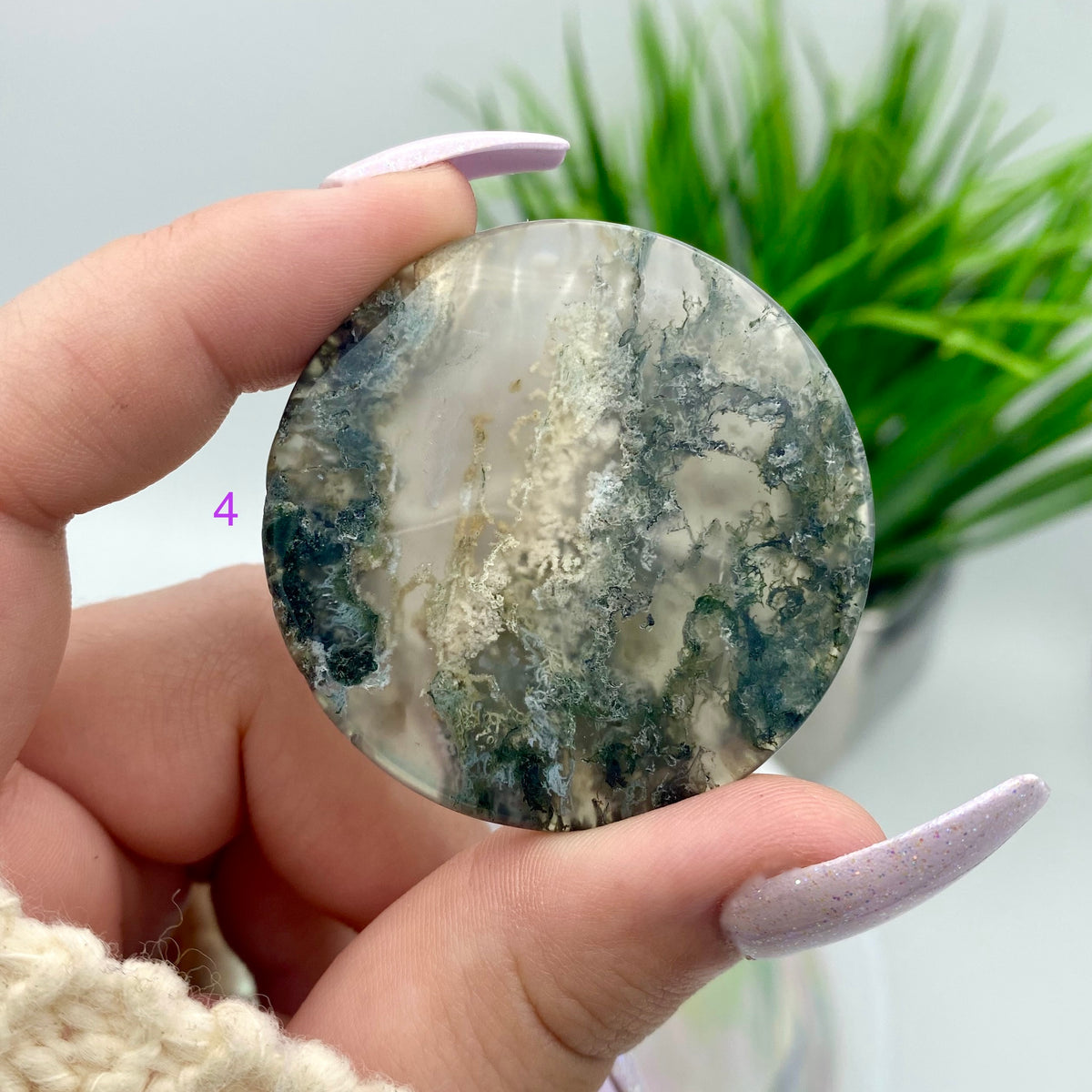 Moss Agate Round Slabs