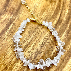 Clear Quartz Chip Bracelets w/ Clasp