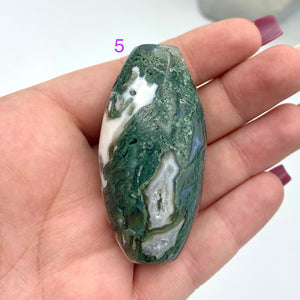 Moss Agate Palm Stones