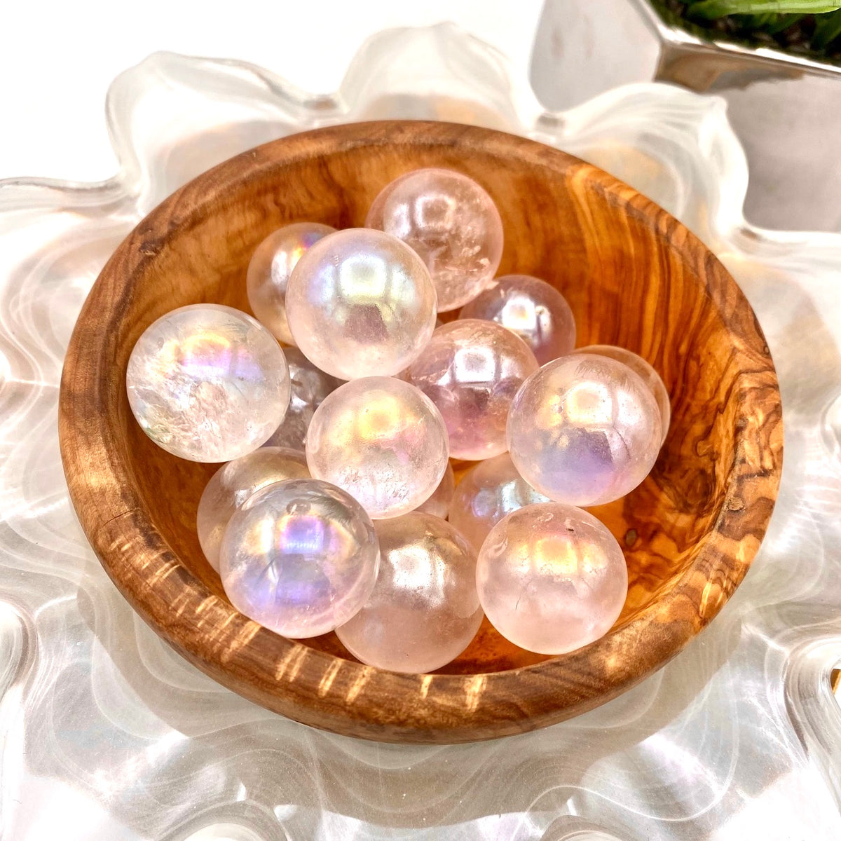 Aura Clear Quartz Sphere