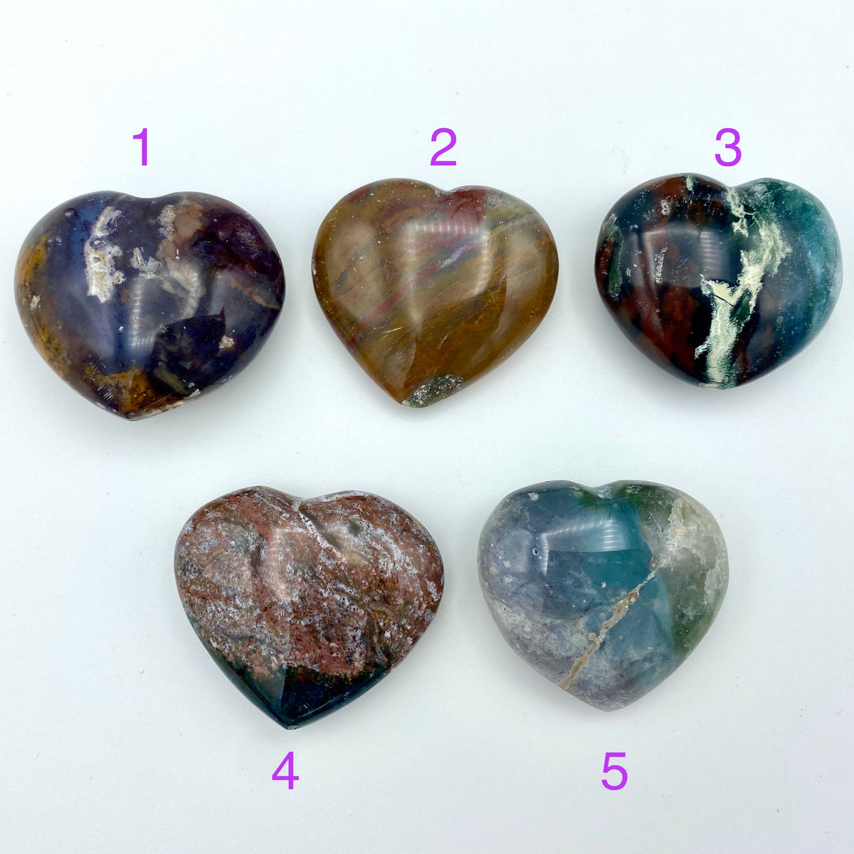 Ocean Jasper Small Hearts