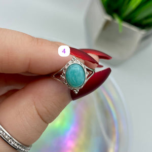 Larimar Adjustable Rings