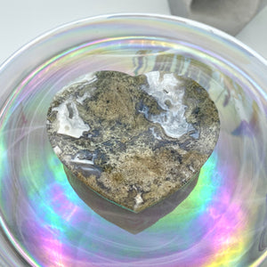 Moss Agate Heart Bowl