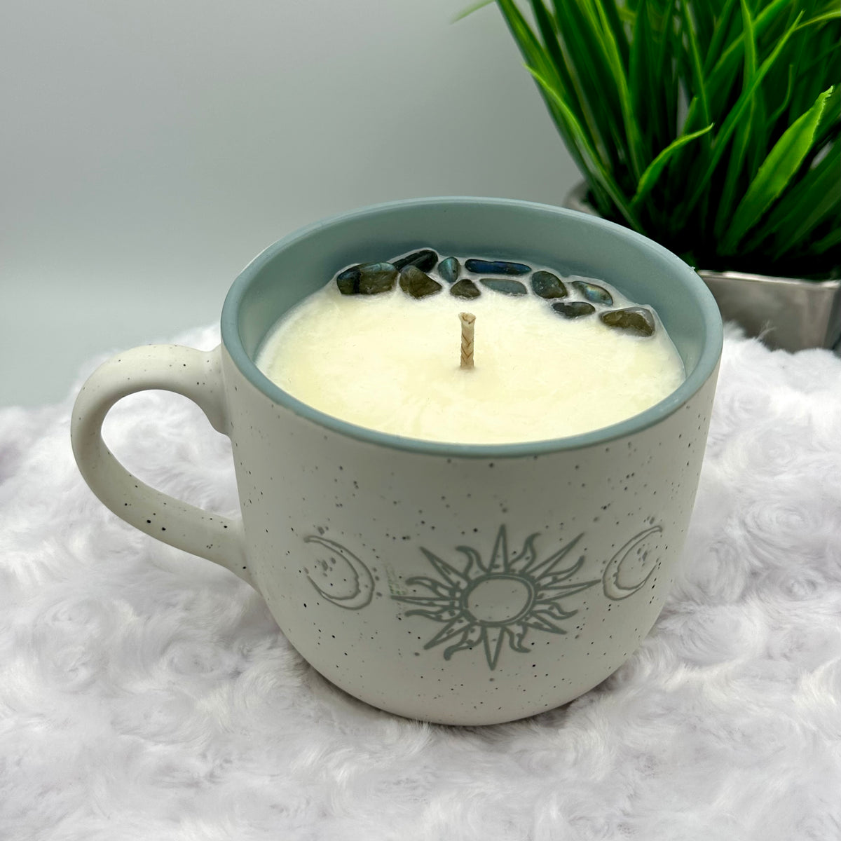 Sun & Moon COFFEE MUG Crystal CANDLE