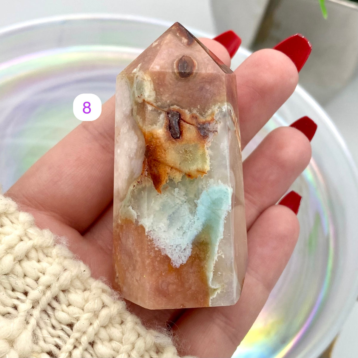 Carnelian x Flower Agate Towers - Rare