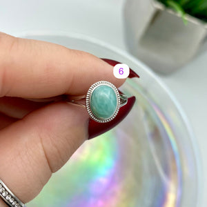 Larimar Adjustable Rings