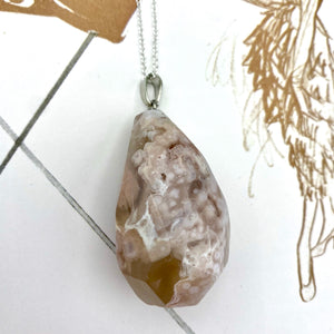 Flower Agate Necklace - Large #1