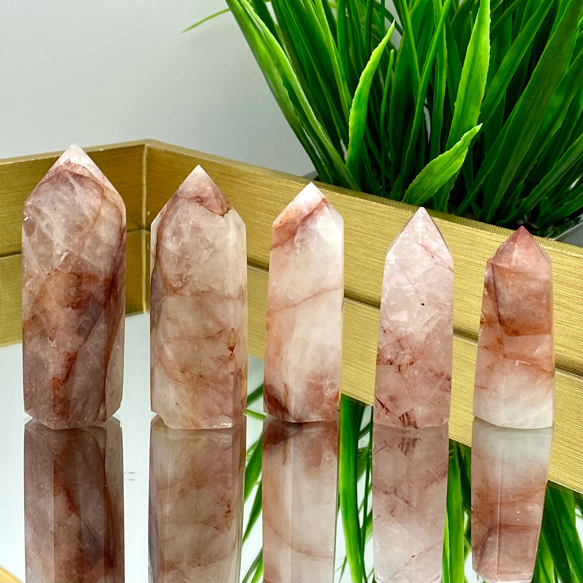 Fire Quartz / Hematoid Quartz Towers