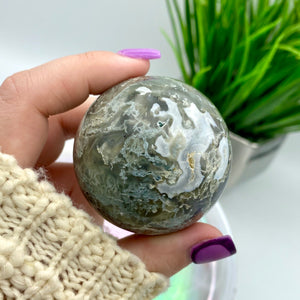 Moss Agate Sphere #5