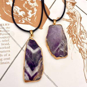 Chevron Amethyst Necklace