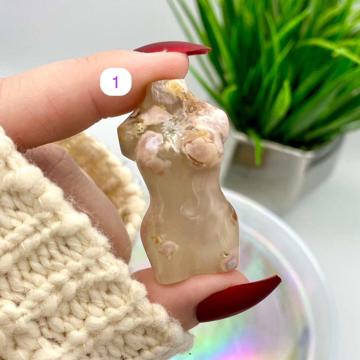 Flower Agate Mini Goddess Bodies