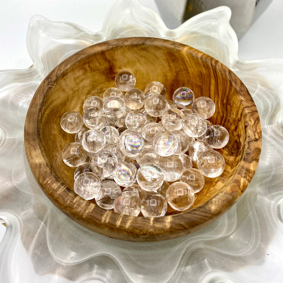 Clear Quartz Cracked Mini Sphere