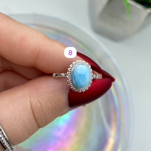 Larimar Adjustable Rings