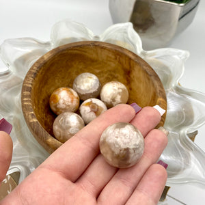 Flower Agate Spheres