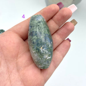 Moss Agate Palm Stones