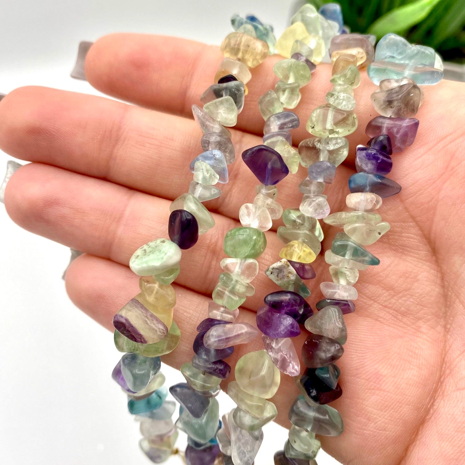 Fluorite Chip Bracelets w/ Clasp