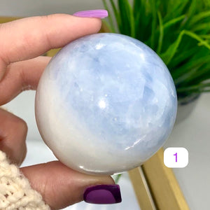 Blue Calcite Spheres