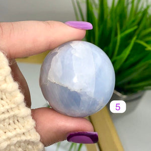 Blue Calcite Spheres