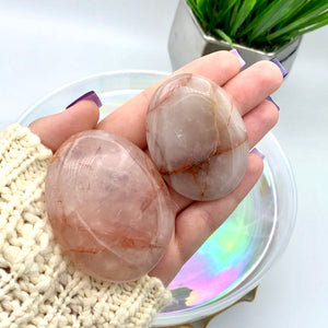 Fire Quartz / Hematoid Quartz Palm Stones