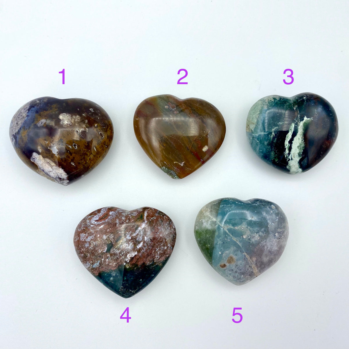 Ocean Jasper Small Hearts