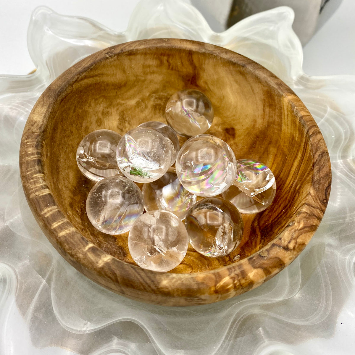 Clear Quartz Cracked Mini Sphere