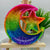 CRESCENT MOON & STAR TRAY / DISH / BOWL - RAINBOW #1