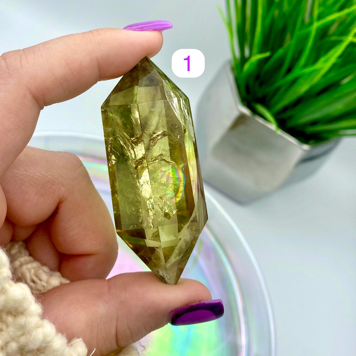 Citrine Double Terminated Points (Lab created)